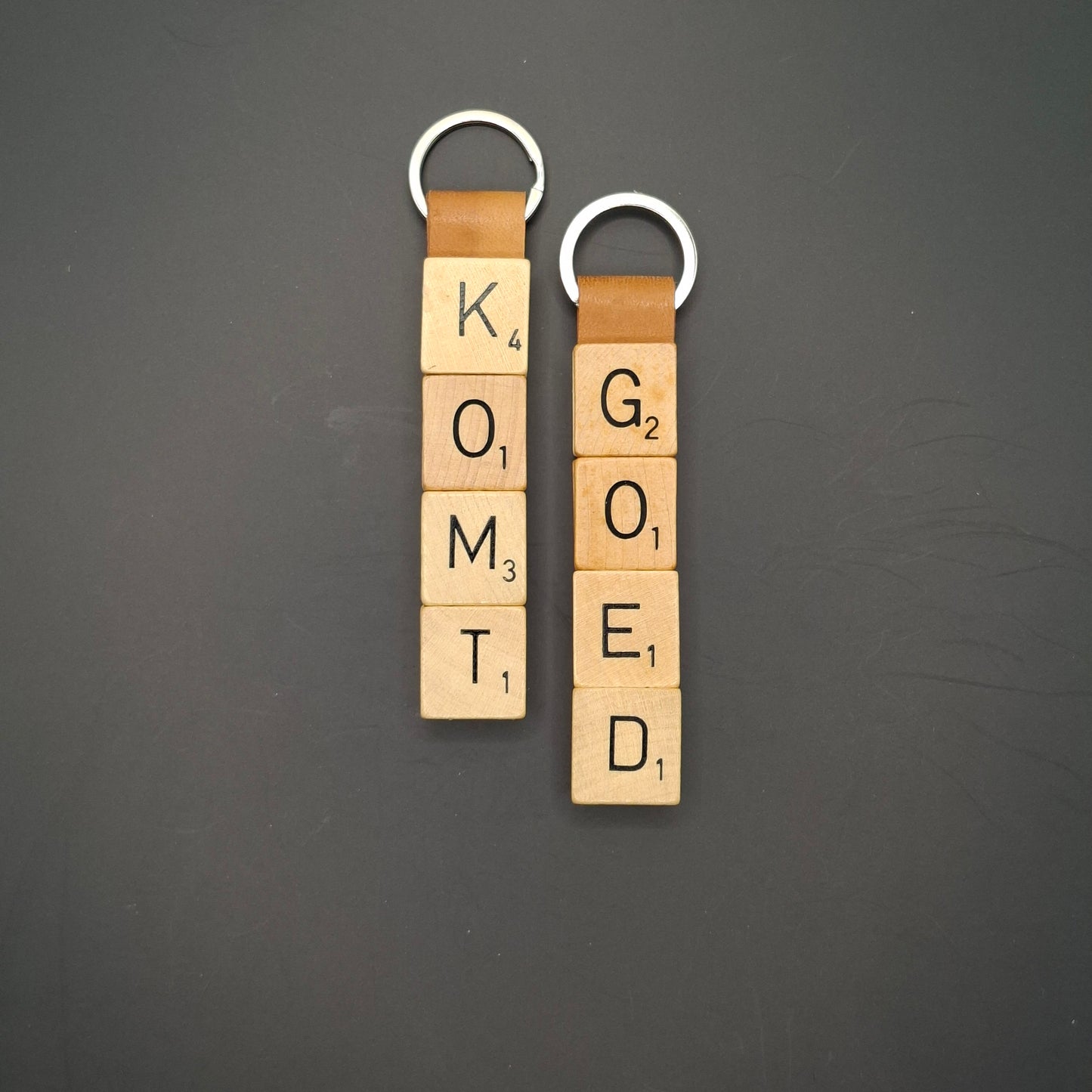 Sleutelhanger met quote: "Komt Goed"