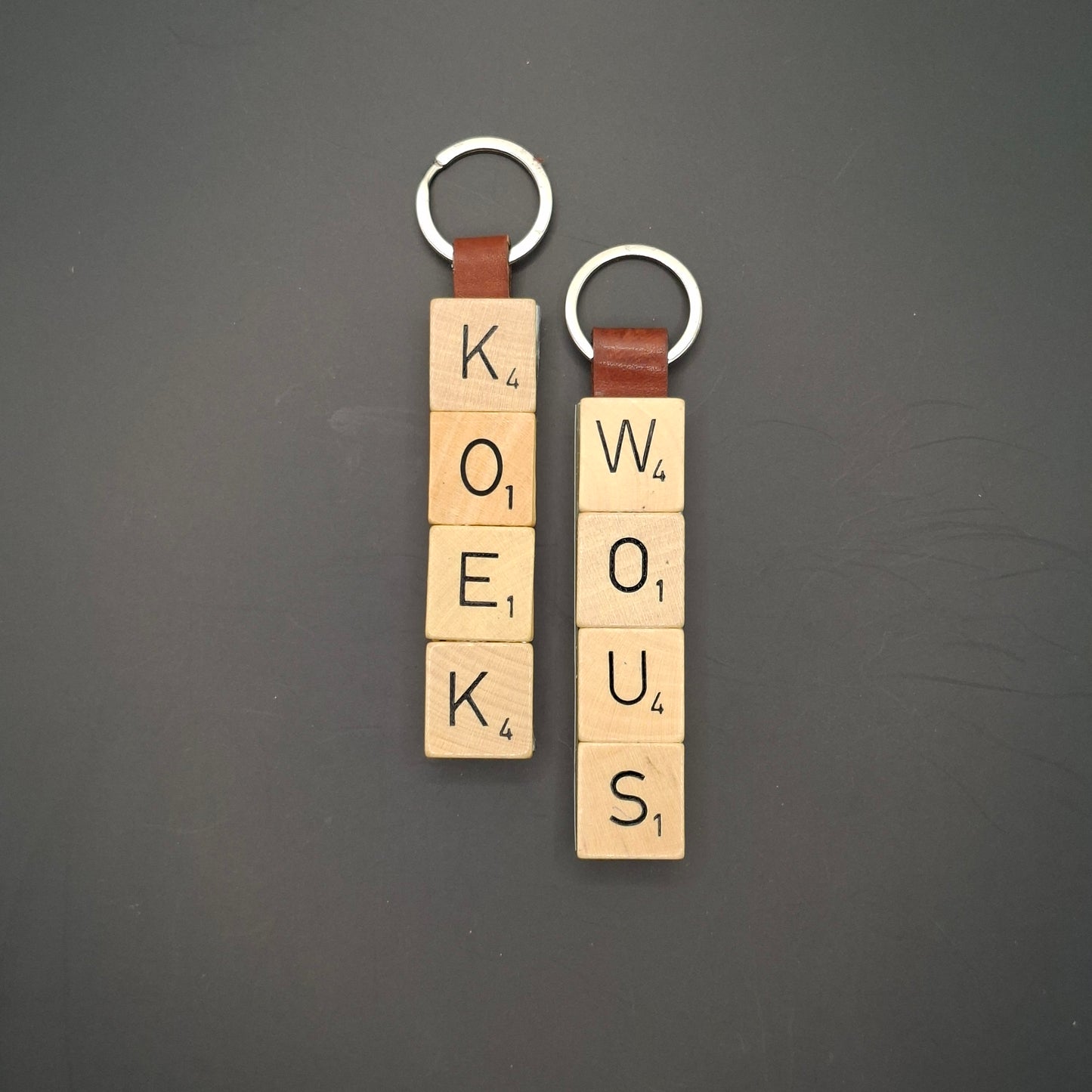 Sleutelhanger met quote: "Koek Wous"