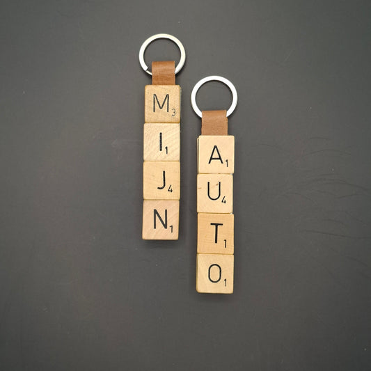 Sleutelhanger met quote: "Mijn Auto"