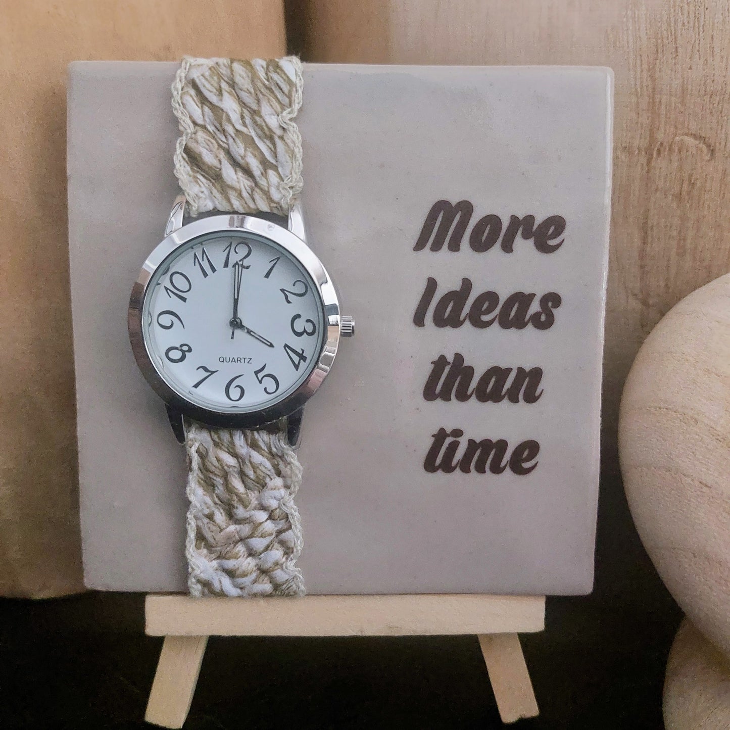 Tegeltje met Quote "More Ideas Than Time" – Inspirerend Decoratie